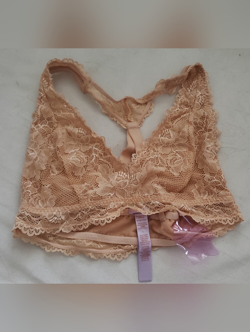 Savage X Fenty Wireless No Padding Lace Racerback Bra